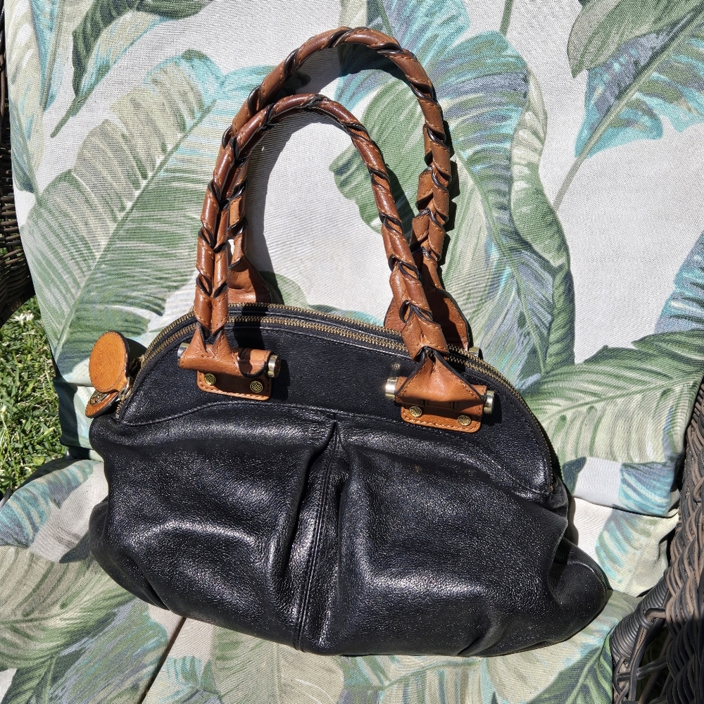 Black leather purse 3 Section ANTONIO MELANI